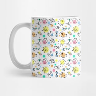 Beach party doodle Mug